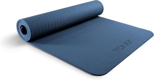 TONE Fitness Yoga Mat 1/4" Thick Non Slip Exercise & Pilates Mat for Home Workouts with Carrying Strap | Multiple Options