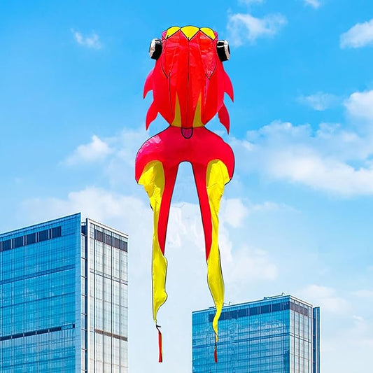 43ft Large Kites for Adults,3D Goldfish Frameless Soft Umbrella Giant Flying Kites,Easy to Fly with 330Ft Kite String in Beach and Amusement Parks-Ages 12+