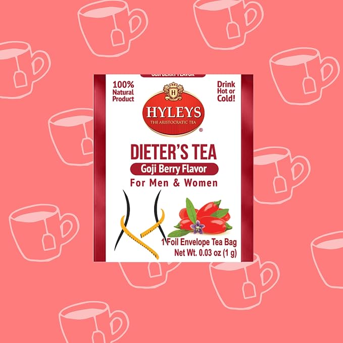 Hyleys Dieter's Tea with Goji Berry Flavor - 14 Tea Bags - Slimming Weight Loss Detox Cleanse Tea