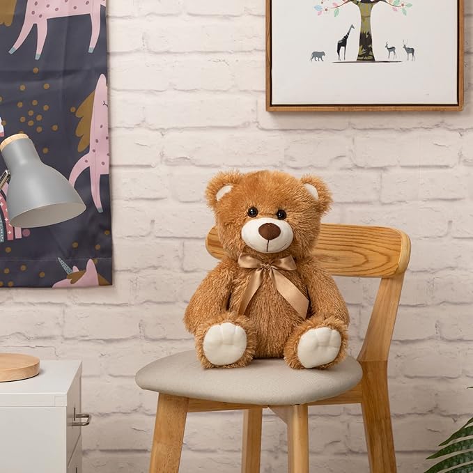 Super Color Teddy Bear Stuffed Animals Plush Toy for Children Girlfriend Family Congratulations Baby Shower Birthday Tan 14 inch