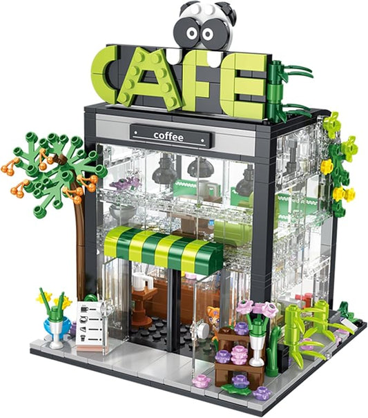 FANTASY&Co. Café Store Dream House Building Blocks Set - 589PCS, Creative Playset for Kids 6+, STEM Educational Toy,Compatible with Lego