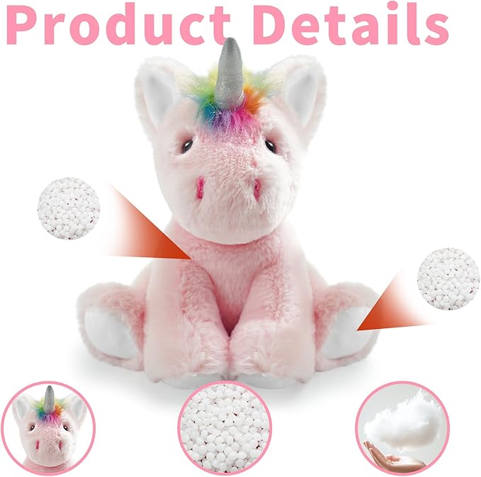 Unicorn Stuffed Animal Toys, 8.5 Inch Soft and Cuddly Unicorn Plush Animals Toy, Cute and Realistic Stuffed Animals Gifts for Boys and Girls Soft Toy for Kids