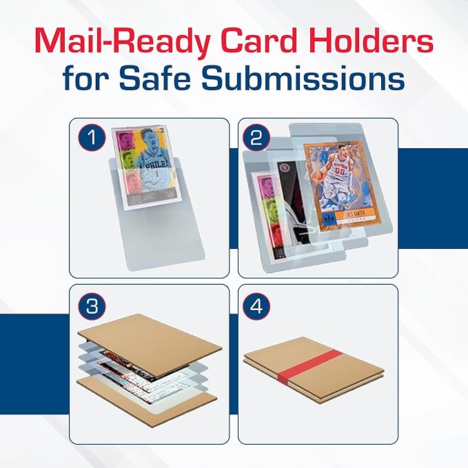 BCW Semi Rigid Card Holder #1 | 200 Pack | Semi Rigid Card Sleeves for Grading Submissions | Protective Holders for Sports & Trading Cards