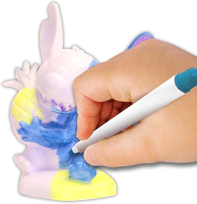 Disney Stitch Design A Vinyl – Pineapple Edition – Disney DIY Vinyl Craft Set for Kids with Washable Markers – Creative Coloring Activity for Ages 4+