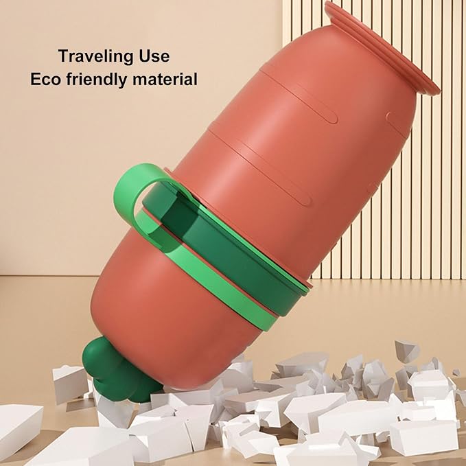 Portable Child Urinal Emergency Toilet, Kids Portable Potty Bottle Pee Training Emergency Urinal Toilet for Car Travel Camping Kid Potty Pee Training (Red)
