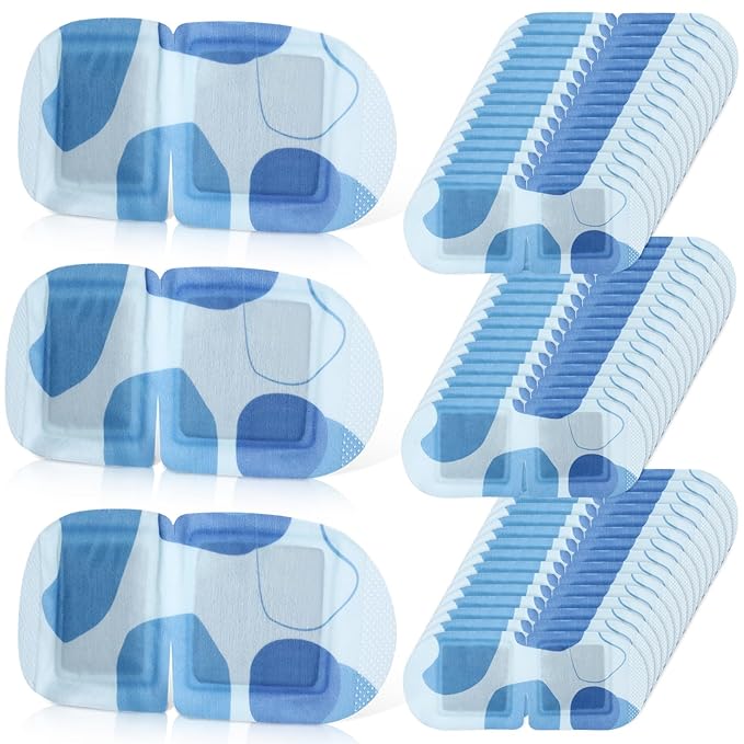 100 Pcs Self Heated Steam Eye Masks Disposable Self Heating Eye Mask Bulk Steam Mask Warm Compress Gifts for Home Office Travel Warm Sleep Supplies(Blue)