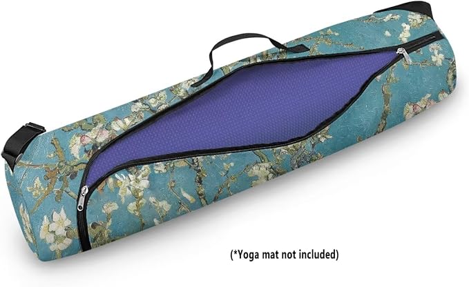 Yoga Mat Bag with Adjustable Shoulder Strap and Handle Zipper, 30in Wide x 6.3in Diameter for Yoga Mat Storage