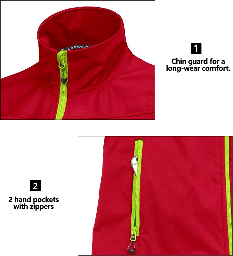 Little Donkey Andy Women's Lightweight Softshell Vest, Windproof Sleeveless Jacket for Running Hiking Travel