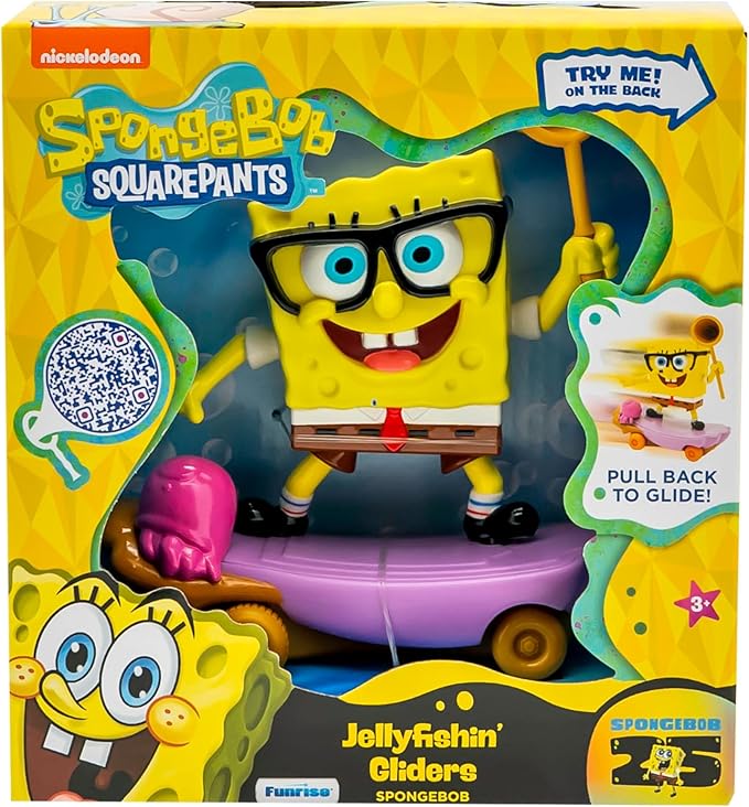 SpongeBob SquarePants Jelly Fishin' Gliders Spongebob, Skating Action Figure, Ages 3+