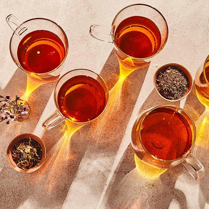 Palais des Thés - Hammam Rooibos - Caffeine-Free Rooibos Tea with Rose & Red Berries - Premium Tea Bags, Serves 20 Cups