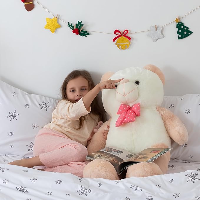 Big Teddy Bear Giant Stuffed Animal Big Plushies Large Stuffed Animals 3 Feet Stuffed Bear Huge Teddy Bear Plush Toy for Girlfriend Wife 36 Inch Apricot Halloween Christmas