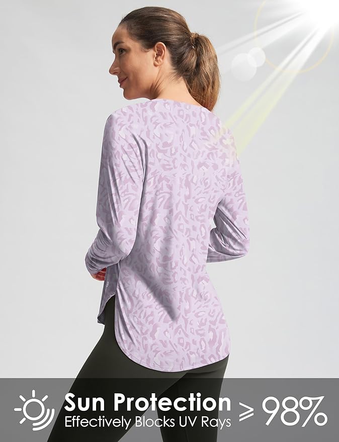 Women's Sun Shirts UPF 50+ Long Sleeve UV Protection Shirt Lightweight Quick Dry Workout Hiking Tops for Women
