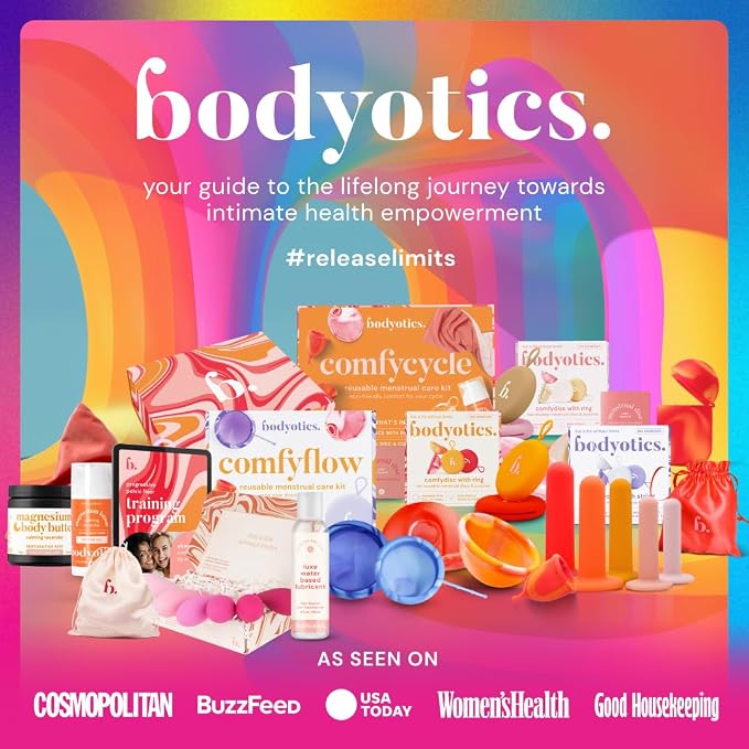 Bodyotics Reusable Menstrual Disc - 2 Pack (S & L), Proud | Leak-Proof Alternative to Cups, Tampons & Pads for Light or Heavy Flow; Body-Safe Silicone with 12 Hour Wear
