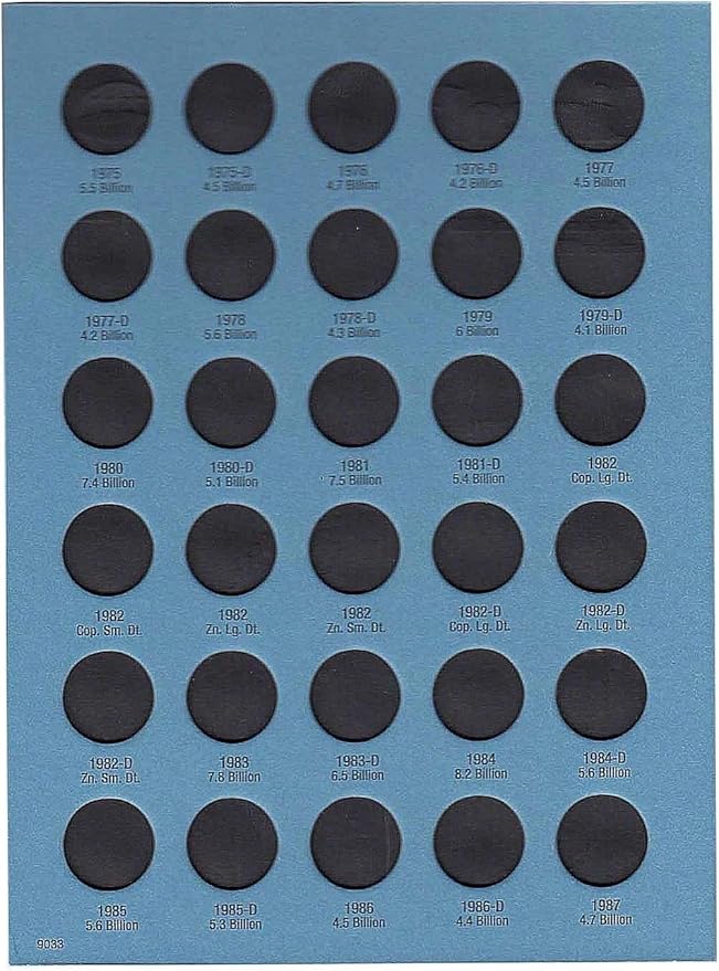 Whitman US Flying Eagle, Indian and Lincoln Cent Coin Folder Five Volume Set 1857 - Date #’s 9003, 9004, 9030, 9033, 4004