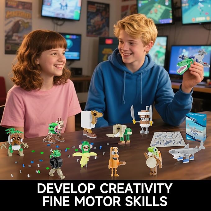 Italian Brainrot Action Figure Building Kit, Brainrot Toys, Creative STEM Construction Blocks, Collectible Desk Decor Gift for Adults & Teens 14+(LIRILI LARLLA)