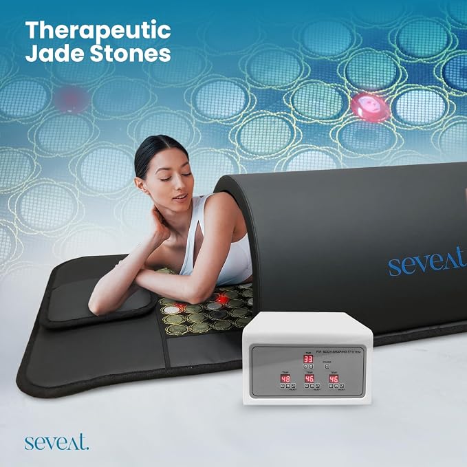 Portable Infrared Sauna Dome | 1300W Power | Near-Zero EMF | Full-Body Dry Sauna with Therapeutic Jade Stones | Home Wellness & Relaxation (Black)