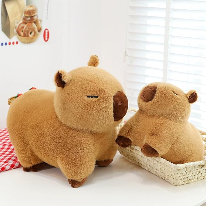 Ditucu Capybara Plush 11 inch Cute Capibara Stuffed Animal Soft Plushies Toys Gifts for Kids Brown