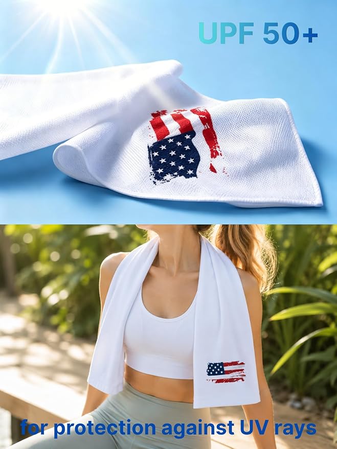 Cooling Towels for Neck and Face, 2-Pack Sports Cooling Towels for Hot Weather, World Cup 2026 Argentina, Microfiber Cooling Towel Instant Cool Ultra Soft Lightweight for Baseball Soccer Gym Yoga Golf