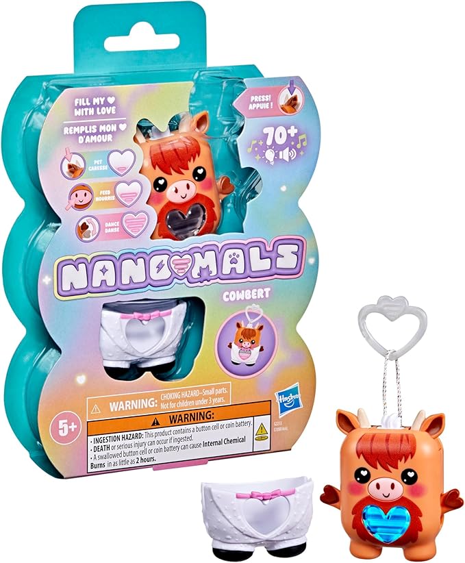 Cowbert The Highland Cow, Electronic Pet Cow Toy, 70+ Responses, Interactive Fidget Toys for Girls & Boys Ages 5+