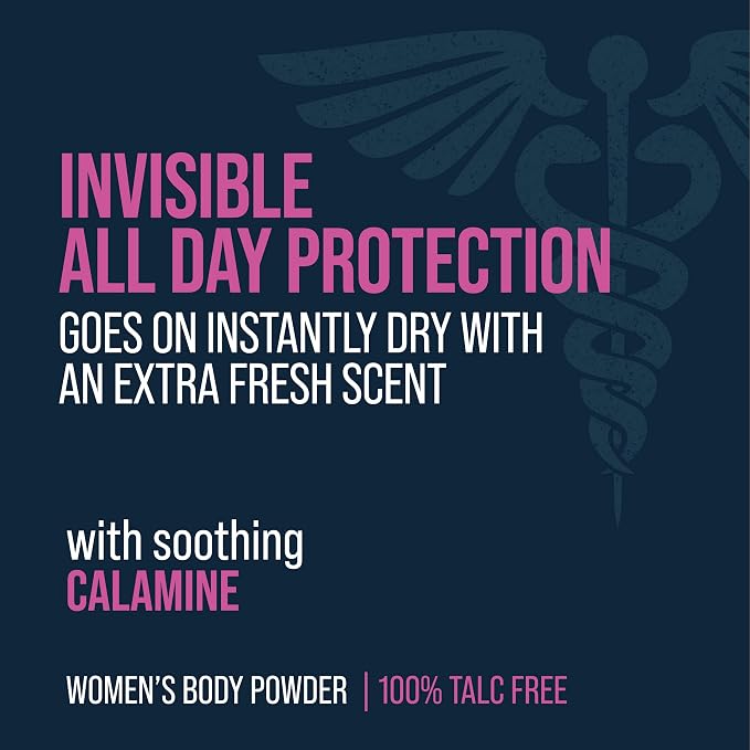Certain Dri Women’s Body Powder - Talc-Free Anti Chafing Powder for Sweat, Moisture, & Odor Control - Calamine Formula for Itch Relief & Skin Comfort for Sensitive Skin, Daily Use & Protection - 8 oz