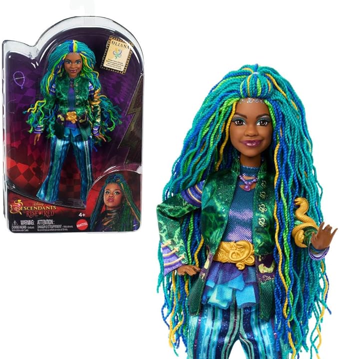 Mattel Disney Descendants: The Rise of Red Fashion Doll & Accessory Uliana, Younger Sister of Ursula with Movie-Inspired Clothes & Necklace