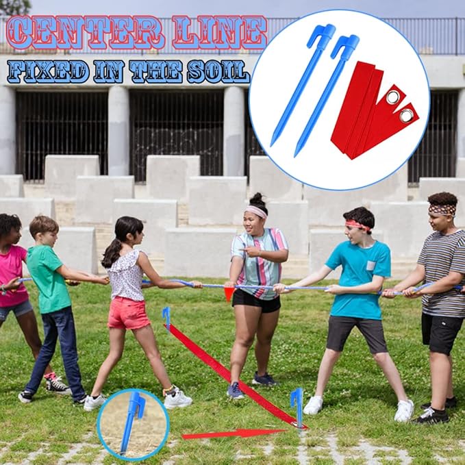 60 Feet Tug of War Rope for Kids and Adults, Outdoor Games Summer Outdoors Yard Backyard Camping Lawn Games for Field Day Family Reunion Birthday Party Team Building Activities Carnival Games-Beige