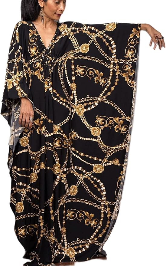 Venasha Womens Caftan Floral Print Kaftan Dress Short Sleeve Swimsuit Cover up Loungewear for Summer