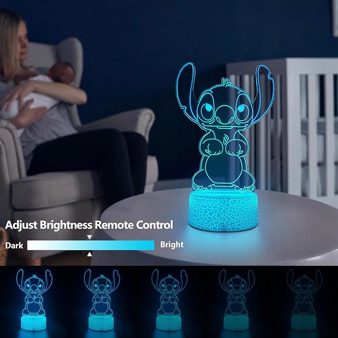 Cool Night Light,16 Color Night Light,3D LED Lamp with Smart Remote Control,Boy Gifts for Children's Room Decoration,Christmas Holiday Gifts