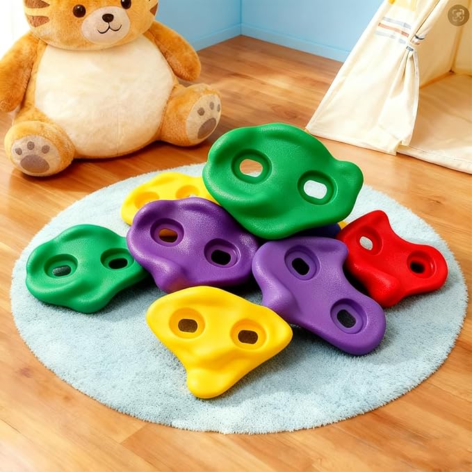 20 PCS Large Rock Climbing Holds for Kids, Large Climbing Holds Adult Rock Wall Holds Climbing Rock Wall Grips for Indoor and Outdoor Playground Play Set with Hardware