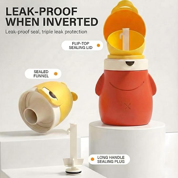 Leak-Proof Travel Urinal for Kids, Portable Baby Child Potty, Emergency Urinal for Toddlers,Light and Easy to Carry,Suitable for Car,Traveling,Camping and Kids Urinal Potty Training
