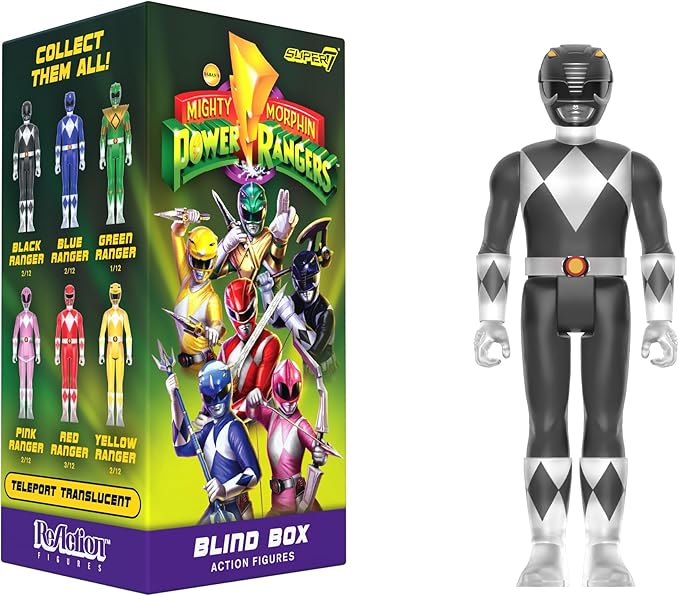 Super7 Mighty Morphin Power Rangers Blind Box Wave 01 - Blind Box Flat - Set of 12 Action Figures