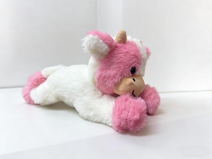 Cute Cow Plush Stuffed Animal Doll Toy 10 inch for Girls Boys (pa Cow Pink)