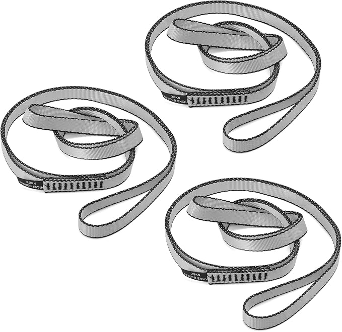 18MM Nylon Climbing Sling Runner 23KN CE2008/EN566 Strong Webbing Straps for Rock Climbing,Mountaineering, Rappelling, Swing, Yoga Hammock etc