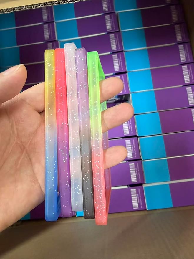 NAKIS Slab Guard for PSA Graded Cards, 5-Pack TPU Slab Protector Graded Guard Bumper Guard for PSA Graded Card Only, Gradient Color Glitter Limited Edition, (5) Multi-Color Combination 4