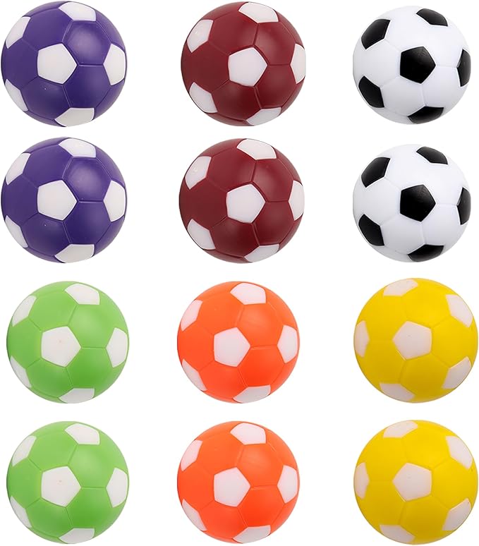 GSE Games & Sports Expert 6/12-Pack Foosball Table Replacement Balls, 36mm(1.42") Tabletop Soccer Football Balls for Foosball Table Accessories