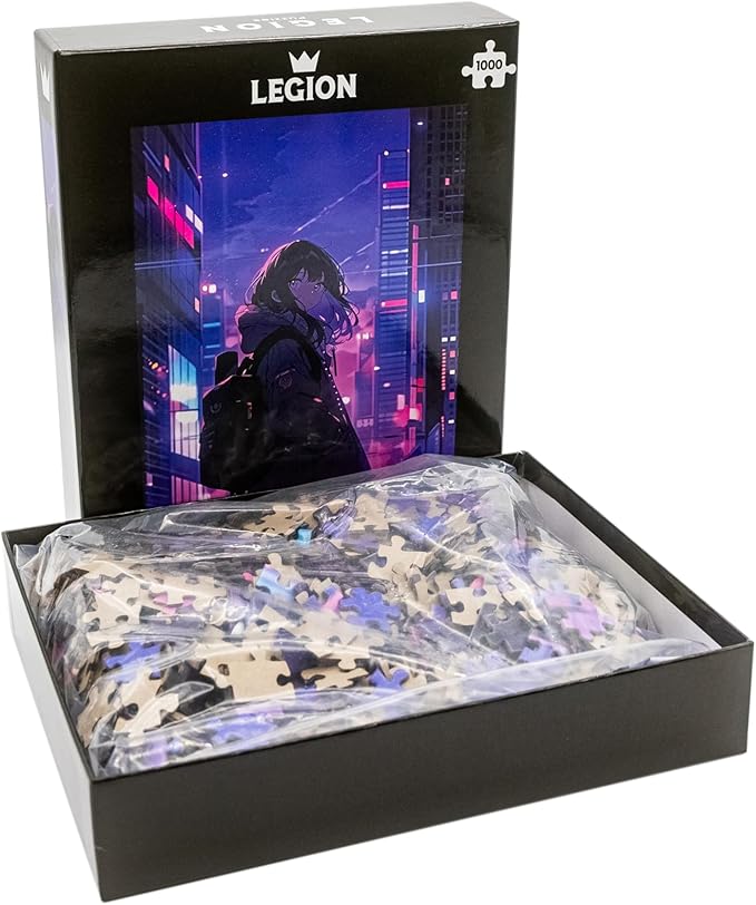Legion Lo-Fi Anime Puzzle with Poster | 1000 Piece Jigsaw Puzzle for Teens and Adults | 70cm x 50cm | Looking Back