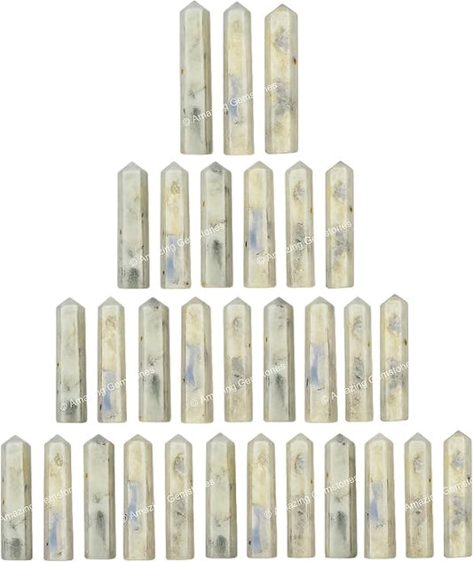 Amazing Gemstone Crystal Points Bulk Healing Crystals & Stones - Premium Single Terminated Healing Wand Point Bulk Crystals for Crafts, Crystal Grid, DIY Work
