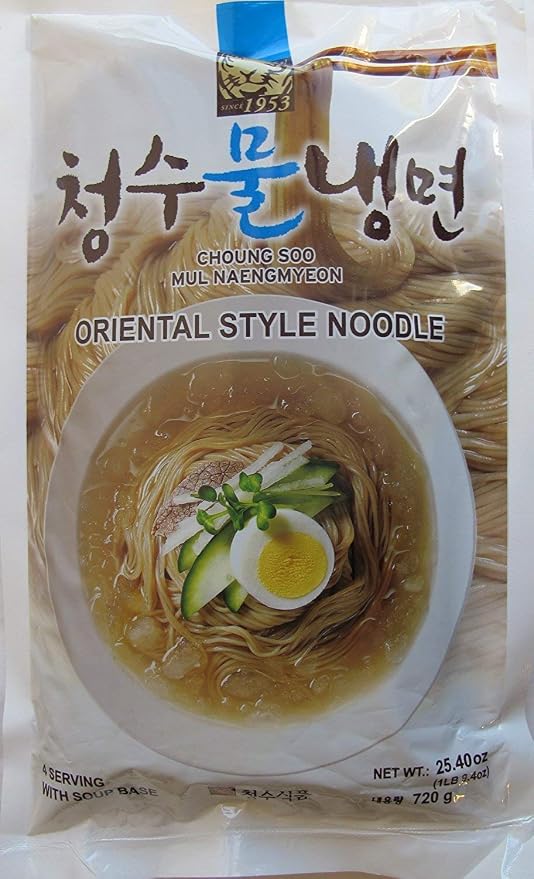 Choung Soo Mul Naengmyeon, Korean Cold Noodle with Soup Base 720g (1 Pack)