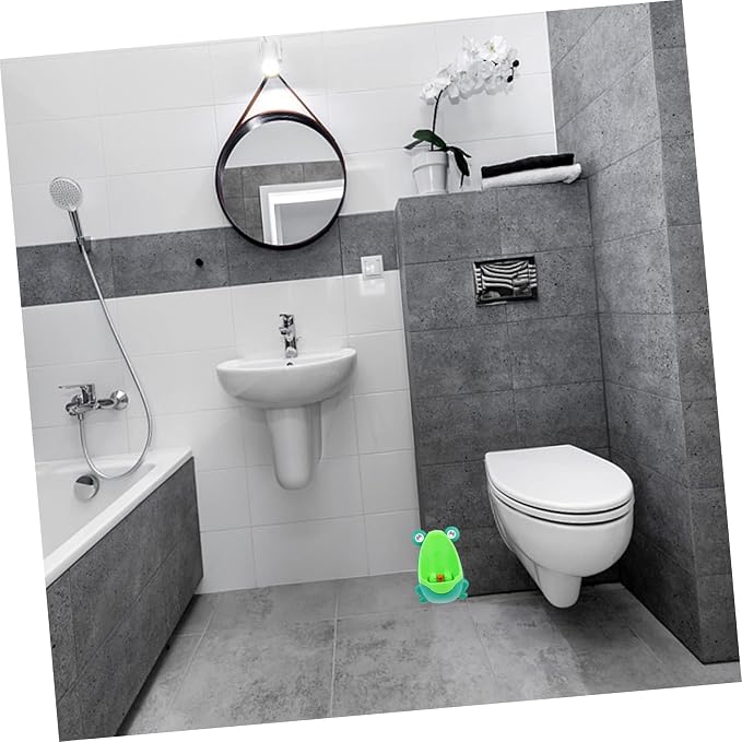 Generic Frog Urinal Potty Travel Potty Boys Urinal Plastic Urinal Training Potty Super Potty Trainer Baños para Niños Boy Potty Trains Pp Toilet Cartoon, 27x16x5cm, Green