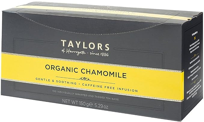 Taylors of Harrogate Organic Chamomile Herbal Tea, 100 Teabags (Pack of 5)