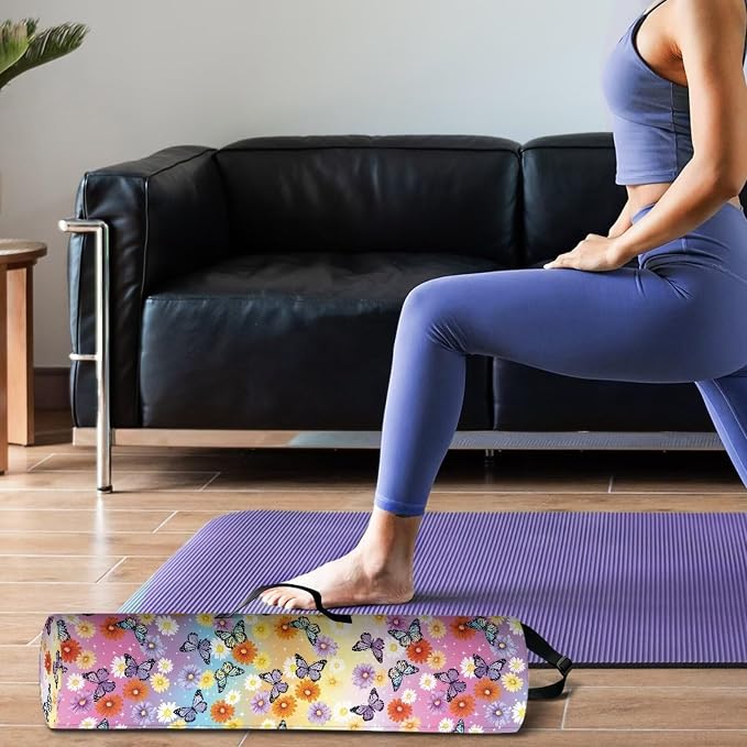 Yoga Mat Bag with Adjustable Shoulder Strap and Handle Zipper, 30in Wide x 6.3in Diameter for Yoga Mat Storage