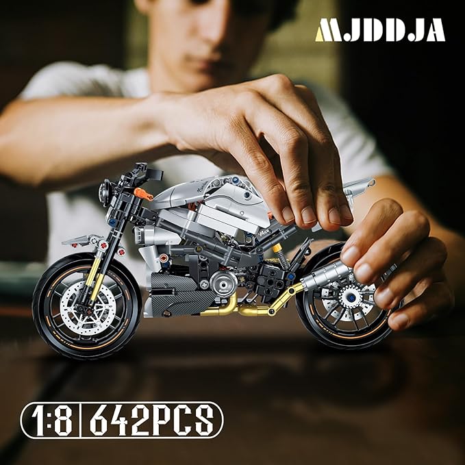 1:8 Motorcycle Building Set for Adults, Building Blocks for Adults, Collectible Toy for 14 15 16+ Years Old Boys, Teenage Boys Gifts on Birthday(579PCS)