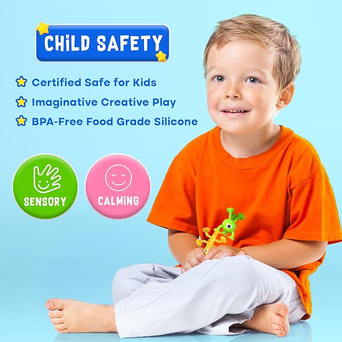 Baby Bath Toys Suction Toy: No Hole Bath Toy for Baby Toddlers - Kids Mini Sensory Fidget Suction Cup Toys for Boys Girls - Window Building Toy Gifts Easter Basket Stuffers Egg Fillers (Ages 3+)