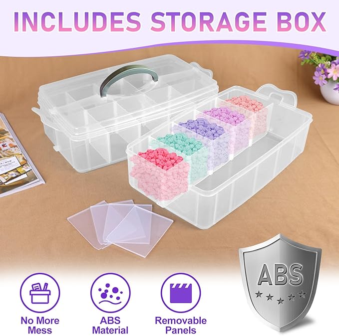 Bear Building Blocks with Organizer Bins (3000PCS), Fluorescent Bricks & Stroage Drawer, Gift for Adults & Kids, Ideal for Home & Office Decor, QR Code User Manual, 8880