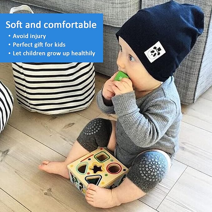 Little World Baby knee Pads for Crawling - Anti Slip Unisex Baby Knee Protectors - Toddler Knee Pads Gift Idea for Baby