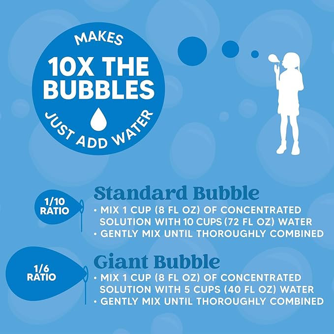 JOYIN 100 Oz Concentrated Bubble Solution (up to 8 Gallon) for Large Party in Summer Celebrations, Party Favor, Bubble Summer Toy, Classroom Prizes, Easter (Green)