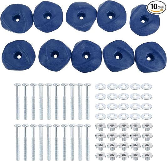 PATIKIL Rock Climbing Holds, Climbing Rock Wall Grips Play Set Climber Attachments with Single Holes for Playground