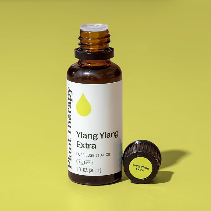 Plant Therapy Ylang Ylang Extra Essential Oil 30 mL (1 oz) 100% Pure, Undiluted, Stress Relief, Mood Boosting