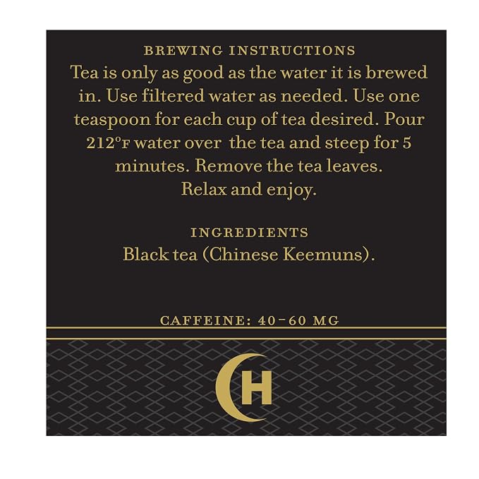 Harney & Sons English Breakfast Loose Leaf Black Tea, 4 oz Tin, China Keemun, Bold Full-Bodied Flavor for Hot or Iced Tea, Caffeinated
