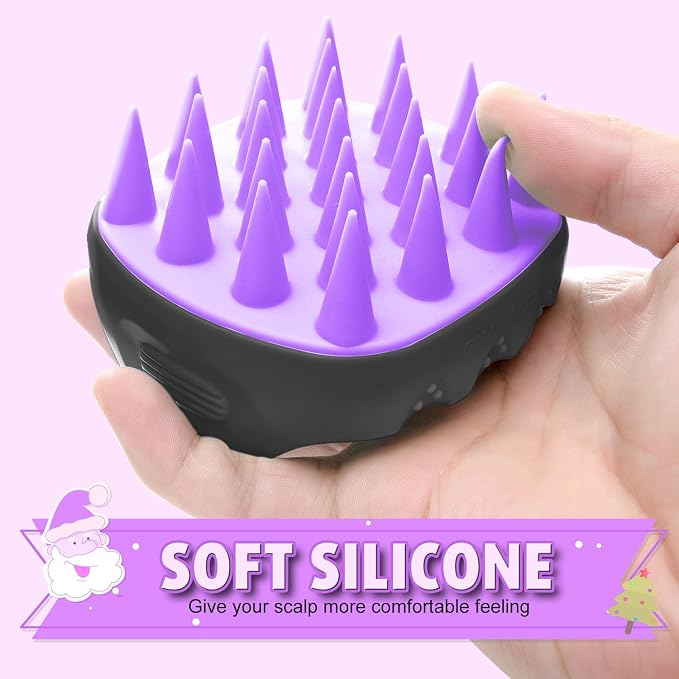 Cbiumpro 2-Pack Scalp Massager Shampoo Brush, Ultra Soft Silicone Scalp Scrubber Exfoliator Brush for Hair Growth & Dandruff Removal - 100% Fit All Hair Types
